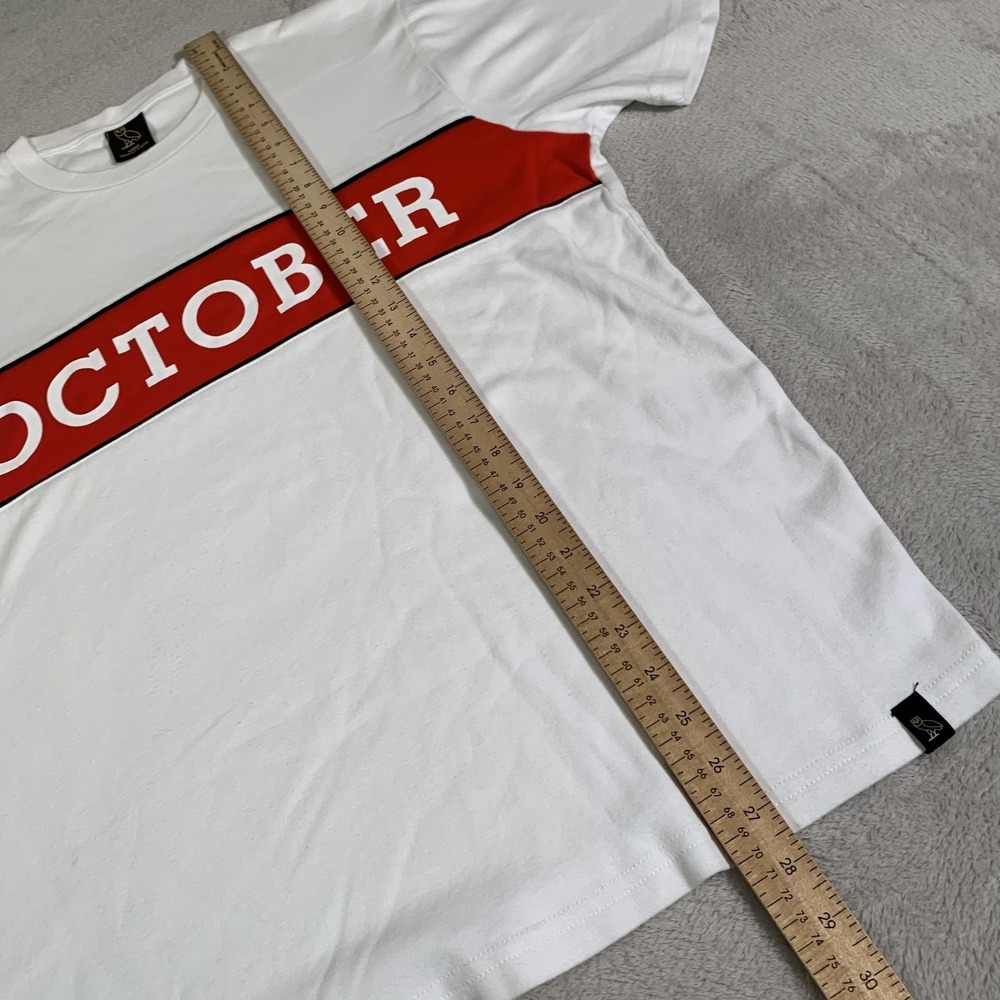 Octobers Very Own Shirt Mens Large White October Block OVO Logo Canada Drake - Picture 9 of 12